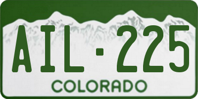 CO license plate AIL225