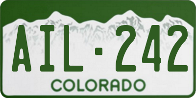 CO license plate AIL242