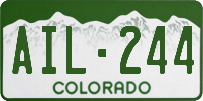CO license plate AIL244