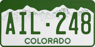 CO license plate AIL248