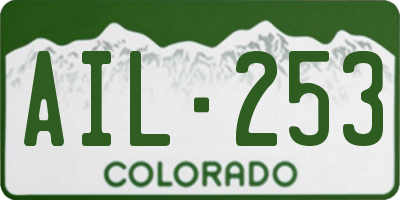 CO license plate AIL253
