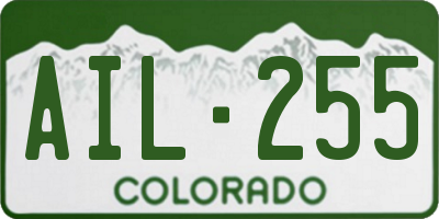 CO license plate AIL255