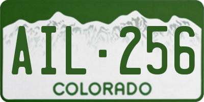CO license plate AIL256