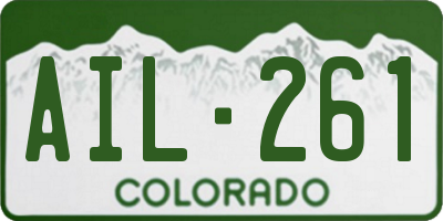 CO license plate AIL261