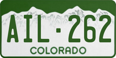CO license plate AIL262