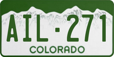 CO license plate AIL271