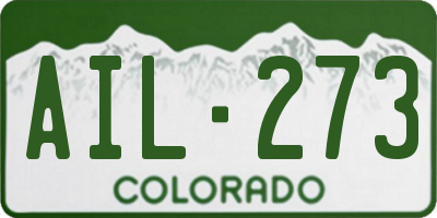 CO license plate AIL273