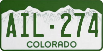 CO license plate AIL274