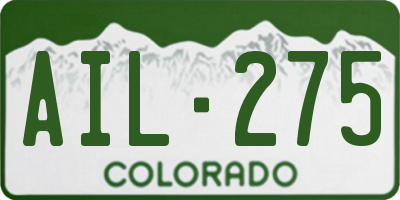 CO license plate AIL275