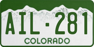 CO license plate AIL281