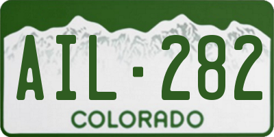 CO license plate AIL282