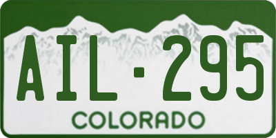 CO license plate AIL295