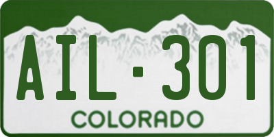 CO license plate AIL301