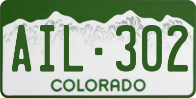 CO license plate AIL302