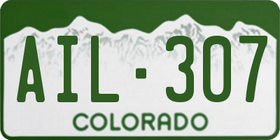 CO license plate AIL307