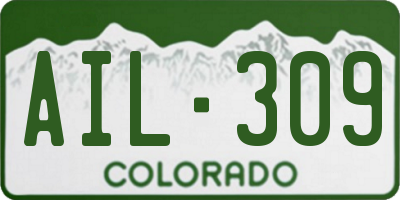 CO license plate AIL309