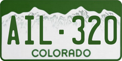 CO license plate AIL320