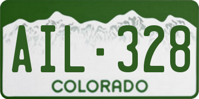 CO license plate AIL328