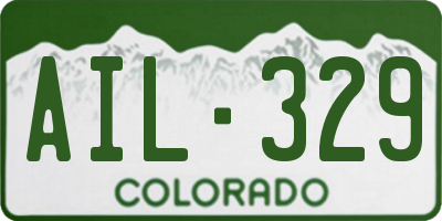 CO license plate AIL329
