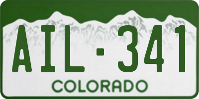 CO license plate AIL341