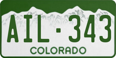 CO license plate AIL343