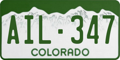 CO license plate AIL347