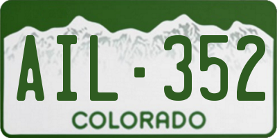 CO license plate AIL352