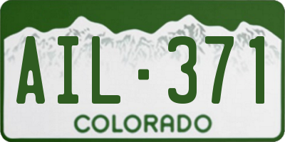 CO license plate AIL371