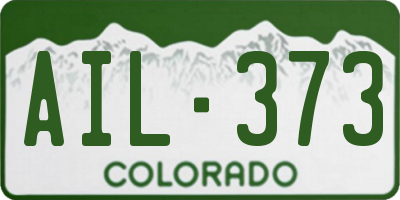 CO license plate AIL373
