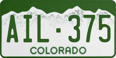CO license plate AIL375