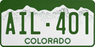 CO license plate AIL401