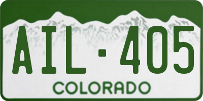 CO license plate AIL405