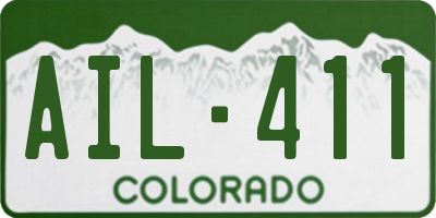 CO license plate AIL411