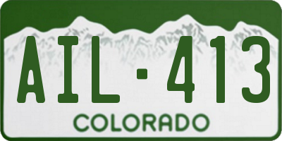 CO license plate AIL413