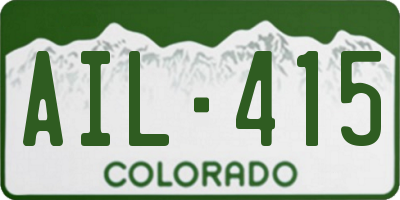 CO license plate AIL415