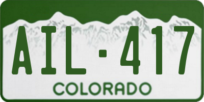 CO license plate AIL417