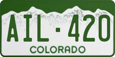 CO license plate AIL420