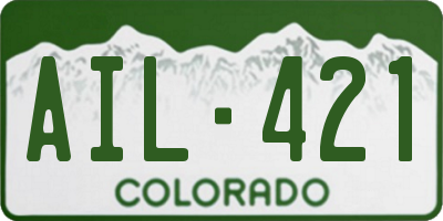 CO license plate AIL421