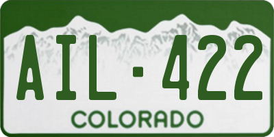 CO license plate AIL422