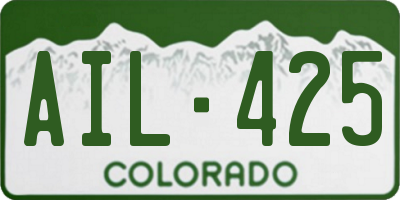 CO license plate AIL425