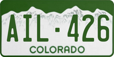 CO license plate AIL426