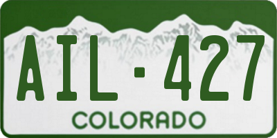 CO license plate AIL427