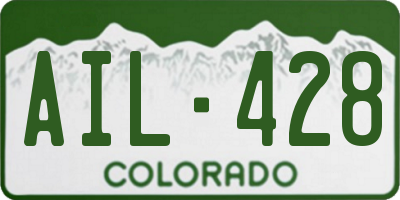 CO license plate AIL428