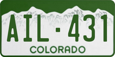 CO license plate AIL431