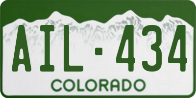 CO license plate AIL434