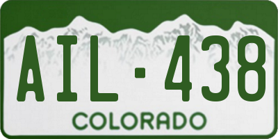 CO license plate AIL438