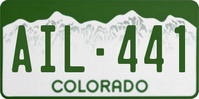 CO license plate AIL441