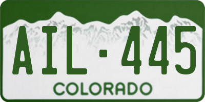 CO license plate AIL445