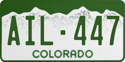 CO license plate AIL447