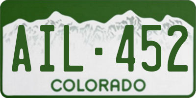 CO license plate AIL452